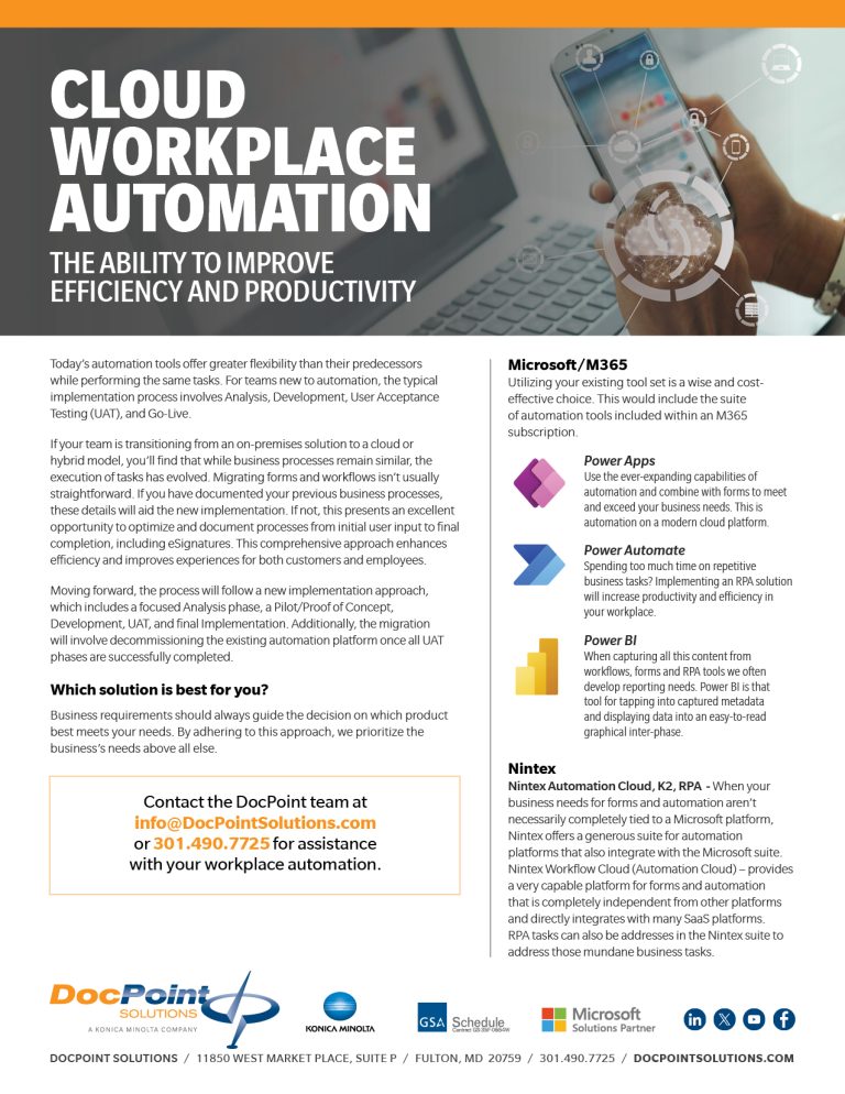 Cloud Workplace Automation | DocPoint Solutions